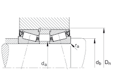 圓錐滾子軸承 JK0S070A, 整體圓錐滾子軸承，單側(cè)唇密封，直徑系列 0