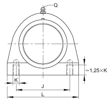 直立式軸承座單元 RSHEY30-TV-VA, 塑料軸承座，內(nèi)圈帶平頭螺釘?shù)耐馇蛎媲蜉S承，耐腐蝕設(shè)計，R 型密封
