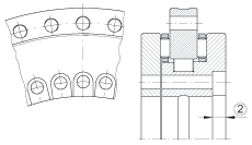 轉(zhuǎn)臺(tái)軸承 RTC325, 雙列，用于絲杠安裝
