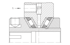 推力錐形保持架滾針軸承 ZAXFM1555, 雙向，預載