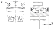 推力角接觸球軸承 ZKLDF100, 雙向，螺釘安裝，兩側(cè)帶密封蓋
