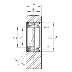 液壓桿端軸承 GF50-DO, 根據(jù) DIN ISO 12 240-4 標(biāo)準(zhǔn)，帶焊接面，需維護