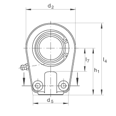 液壓桿端軸承 GIHRK40-DO, 根據(jù) DIN ISO 12 240-4 標(biāo)準(zhǔn)，帶右旋螺紋夾緊裝置，需維護(hù)