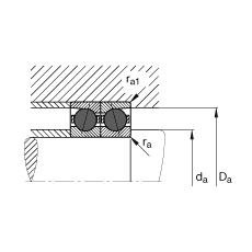 主軸軸承 HCB71930-E-T-P4S, 調(diào)節(jié)，成對或單元安裝，接觸角 α = 25°，陶瓷球，限制公差