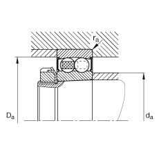 自調(diào)心球軸承 2211-K-2RS-TVH-C3, 根據(jù) DIN 630 標(biāo)準(zhǔn)的主要尺寸, 錐孔，錐度 1:12，兩側(cè)唇密封