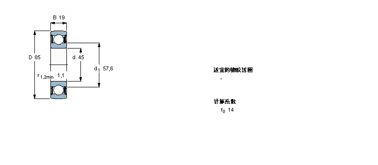 SKF Y-軸承, 帶標(biāo)準(zhǔn)內(nèi)圈的1726209-2RS1樣本圖片