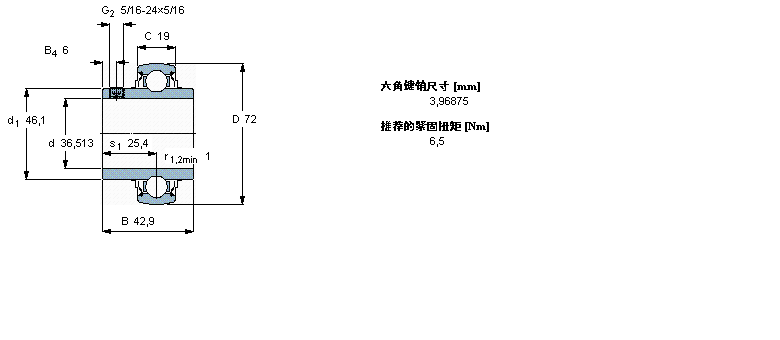 SKF Y-軸承, 用于高溫YAR207-107-2FW/VA201樣本圖片