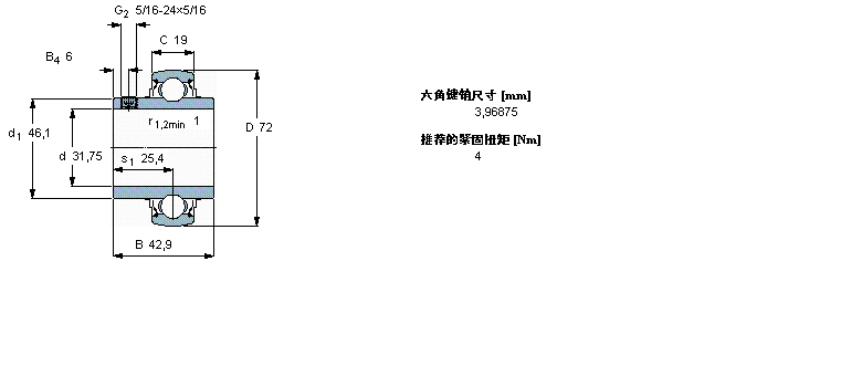 SKF Y-軸承, 用于高溫YAR207-104-2FW/VA228樣本圖片