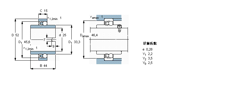 SKF 自調(diào)心球軸承, 圓柱孔和圓錐孔, 寬內(nèi)圈11205ETN9樣本圖片