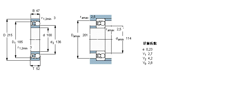 SKF 自調心球軸承, 圓柱孔和圓錐孔, 圓柱型內孔, 無密封件1320樣本圖片