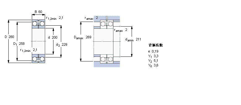 SKF 自調(diào)心球軸承, 圓柱孔和圓錐孔, 圓柱型內(nèi)孔, 無密封件13940樣本圖片