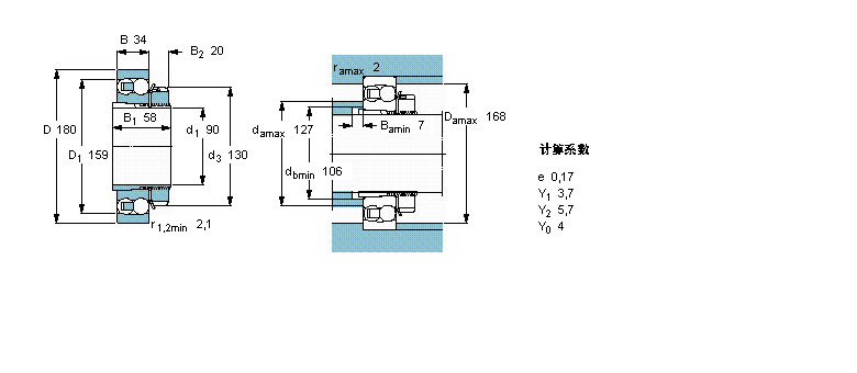 SKF 自調(diào)心球軸承, 帶緊定套, 無密封件1220K+H220樣本圖片