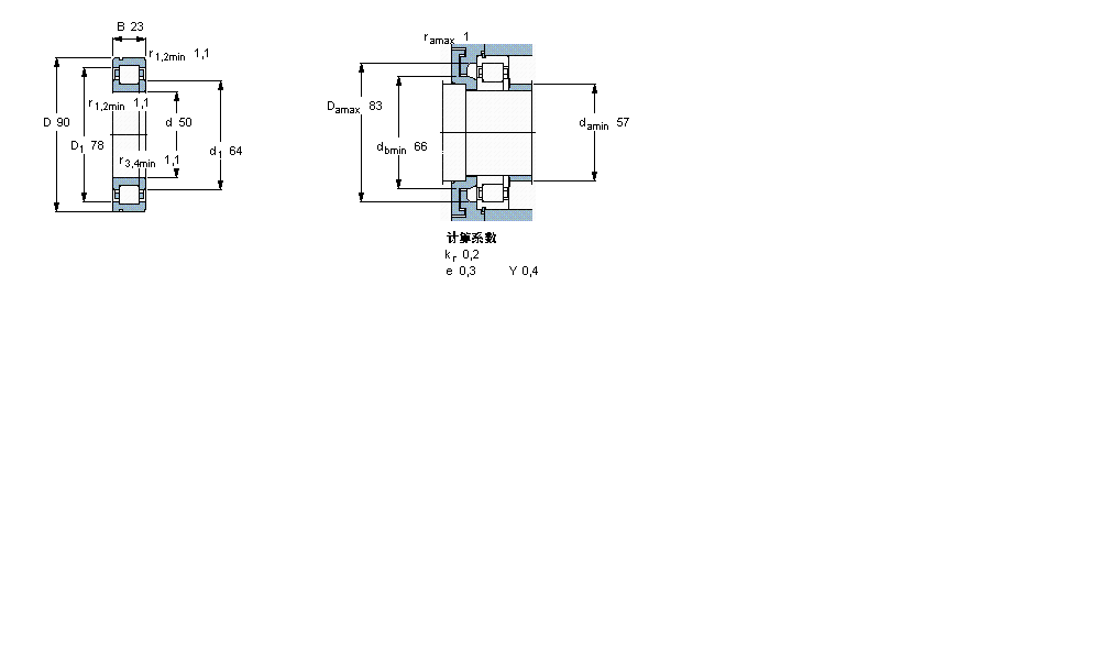 SKF 圓柱滾子軸承, 單列, NUP 設(shè)計, 于外圈的帶止動槽NUP2210ECNP樣本圖片