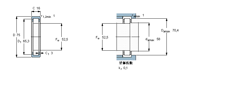 SKF 圓柱滾子軸承, 單列, 無內(nèi)圈RNU1009ECP樣本圖片