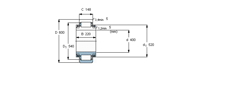 SKF 圓柱滾子軸承, 剖分式單列BCS-8000樣本圖片