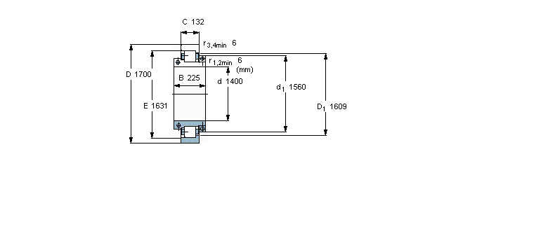 SKF 圓柱滾子軸承, 剖分式單列BCSB320240樣本圖片