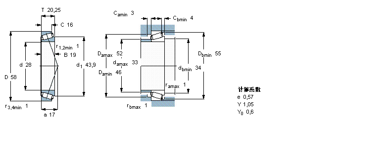 SKF 圓錐滾子軸承, 單列, 公制軸承322/28BJ2/Q樣本圖片