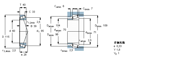 SKF 圓錐滾子軸承, 單列, 公制軸承T2EE060/Q樣本圖片