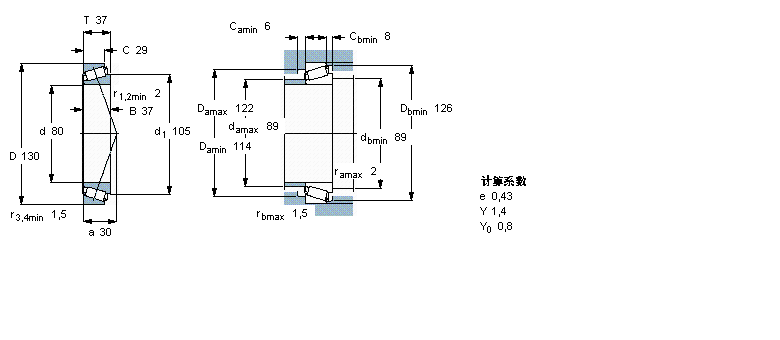 SKF 圓錐滾子軸承, 單列, 公制軸承33116TN9/Q樣本圖片