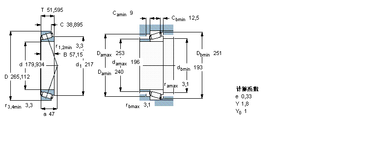 SKF 圓錐滾子軸承, 單列, 英制軸承M336949/912樣本圖片