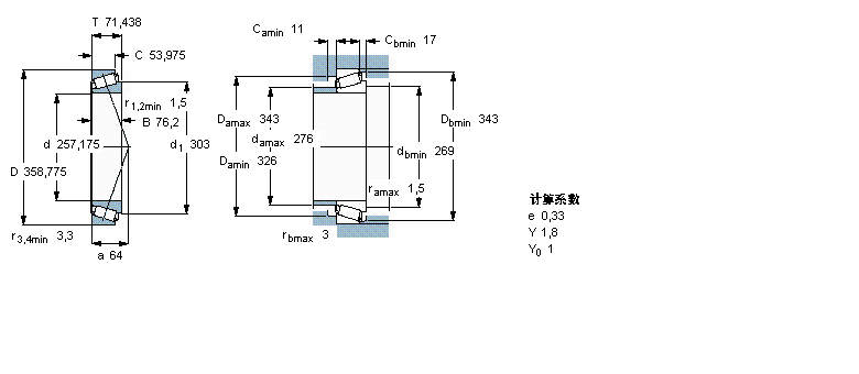 SKF 圓錐滾子軸承, 單列, 英制軸承M249747/710樣本圖片