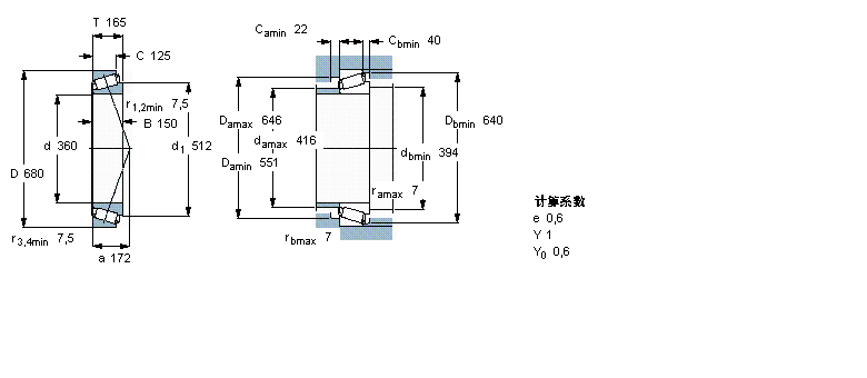 SKF 圓錐滾子軸承, 單列, 公制軸承332302樣本圖片