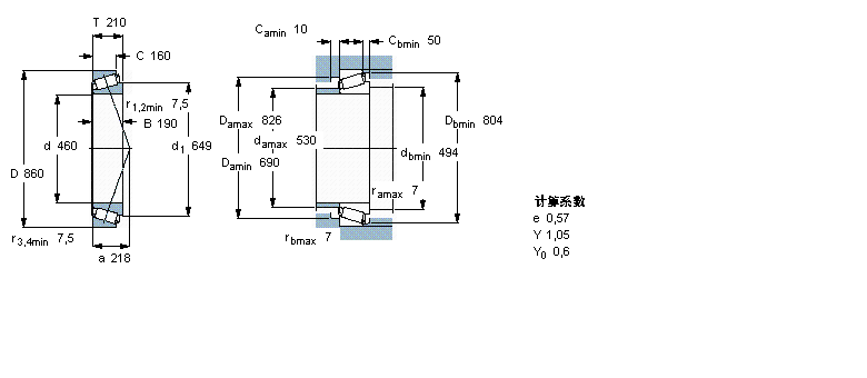 SKF 圓錐滾子軸承, 單列, 英制軸承332304A樣本圖片