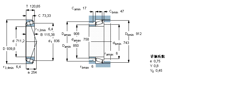 SKF 圓錐滾子軸承, 單列, 英制軸承BT1B328068/HA4樣本圖片