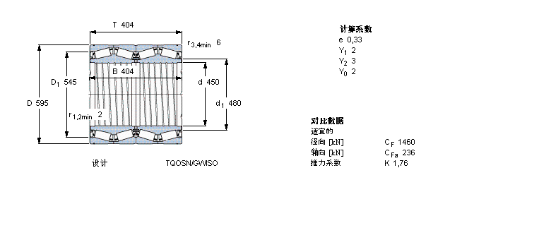 SKF 圓錐滾子軸承, 四列，TQO結(jié)構(gòu), TQOSN/GWISO, 軸承孔中的螺旋槽BT4-8044G/HA1VA902樣本圖片