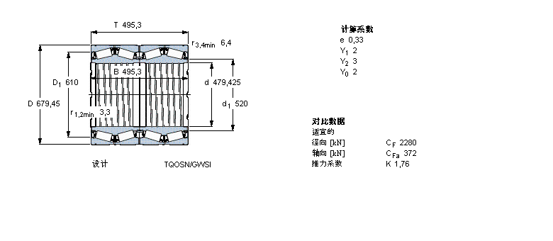 SKF 圓錐滾子軸承, 四列，TQO結(jié)構(gòu), TQOSN/GWSI, 軸承孔中的螺旋槽BT4B334116BG/HA1VA901樣本圖片