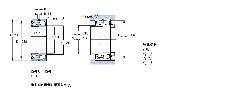SKF 球面滾子軸承, 圓柱和圓錐孔, 圓錐型內(nèi)孔, 兩面密封件24138-2CS5K30/VT143樣本圖片