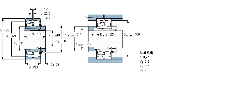 SKF 球面滾子軸承, 帶緊定套的22252CCK/W33+OH3152H樣本圖片