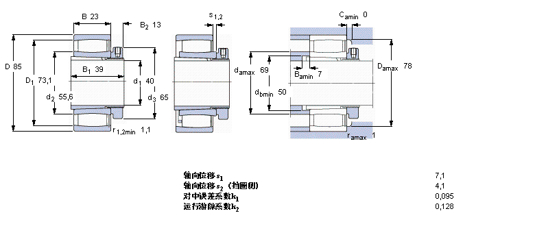 SKF CARB圓環(huán)滾子軸承, 帶緊定套的, 滿C2209KV+H309E樣本圖片
