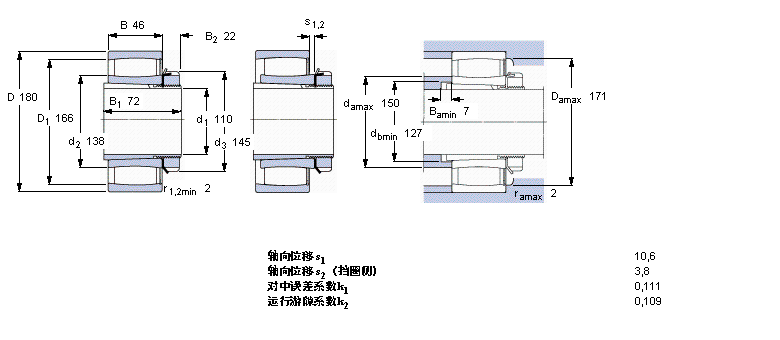 SKF CARB圓環(huán)滾子軸承, 帶緊定套的, 滿C3024KV+H3024樣本圖片