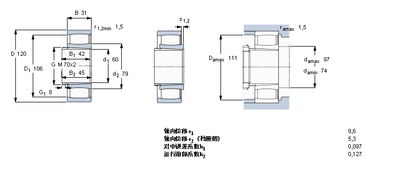 SKF CARB圓環(huán)滾子軸承, 帶退卸套的, 滿C2213KV+AH313G樣本圖片
