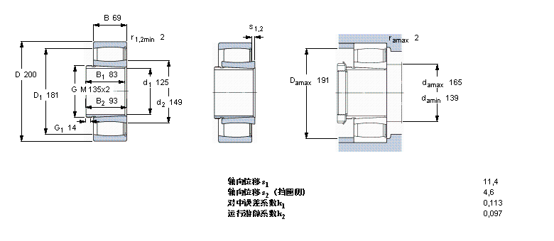 SKF CARB圓環(huán)滾子軸承, 帶退卸套的, 滿C4026K30V+AH24026樣本圖片