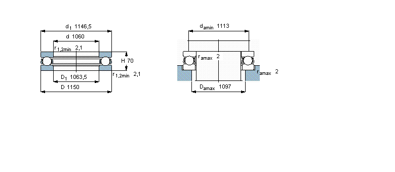SKF 推力球軸承, 單向510/1060M樣本圖片