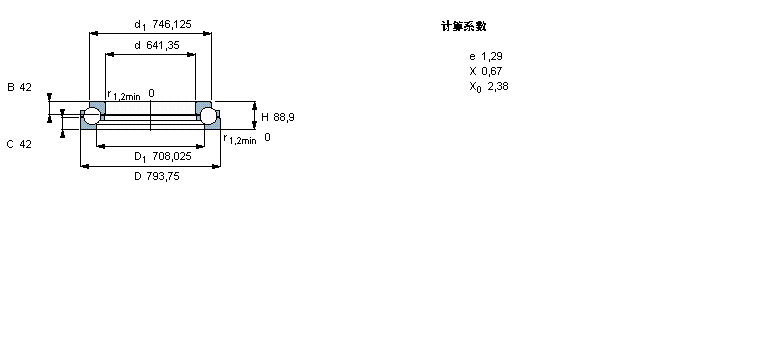 SKF 角接觸推力球軸承, 單向BDAB351905樣本圖片