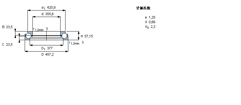 SKF 角接觸推力球軸承, 單向BA1B307742樣本圖片