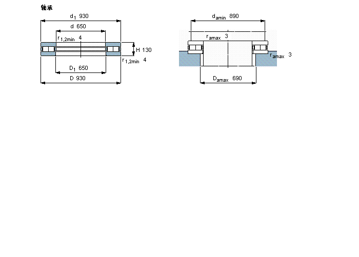 SKF 圓柱滾子推力軸承, 軸承 / 圓柱滾子和保持架止推組件358162A樣本圖片