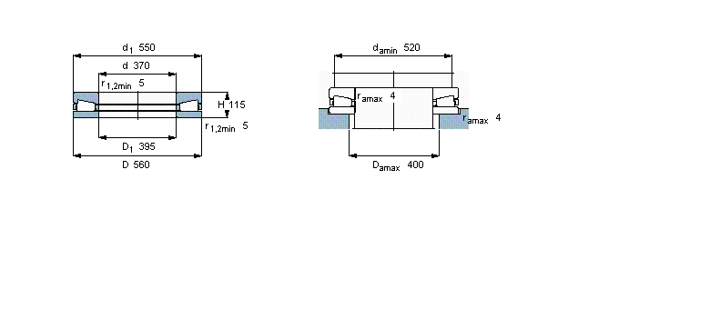 SKF 圓錐滾子推力軸承, 單向BFSB353205樣本圖片