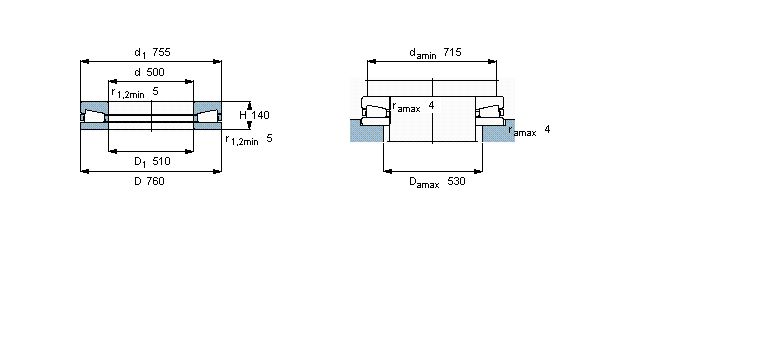 SKF 圓錐滾子推力軸承, 單向BFS8000/HA1樣本圖片