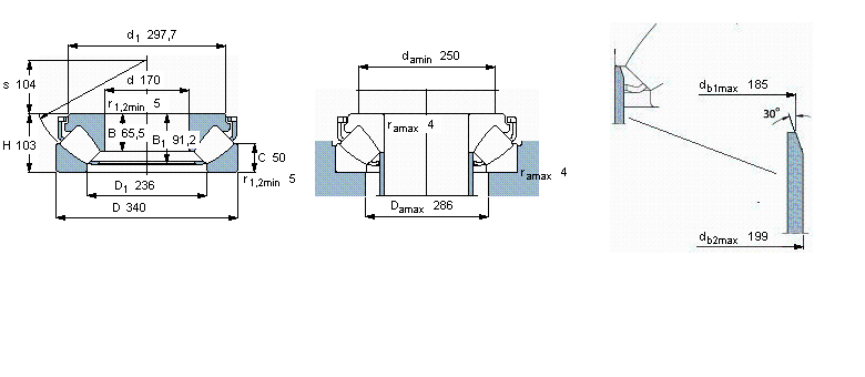 SKF 球面滾子推力軸承, 球面滾子推力軸承29434E樣本圖片