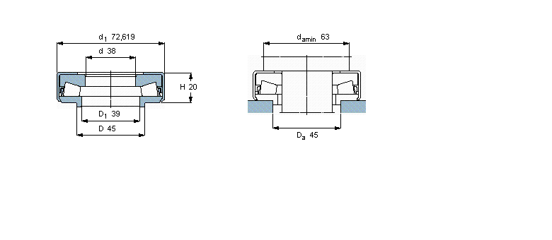 SKF 圓錐滾子推力軸承, 單向BFSB353327/HA3樣本圖片