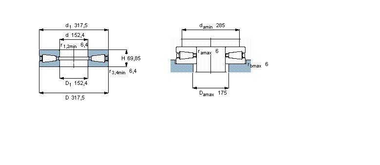 SKF 圓錐滾子推力軸承, 單向K-T611樣本圖片