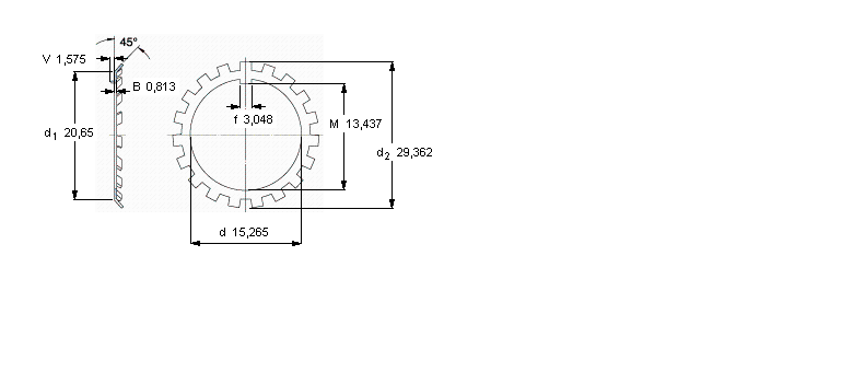SKF W鎖緊墊圈, 英制尺寸W02樣本圖片