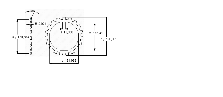 SKF W鎖緊墊圈, 英制尺寸W030樣本圖片