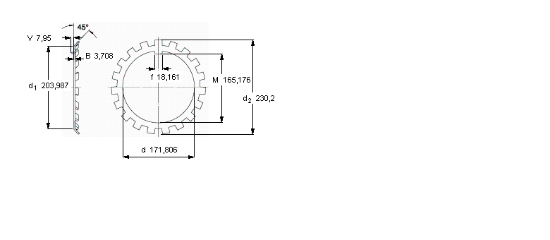 SKF W鎖緊墊圈, 英制尺寸W34樣本圖片