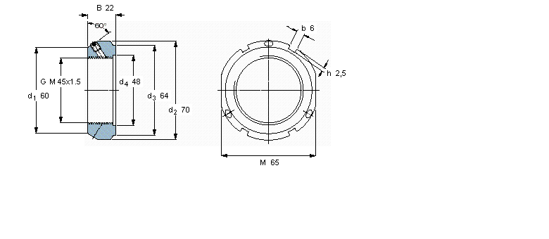 SKF 帶鎖緊銷的KMT精密鎖緊定螺母KMT9樣本圖片