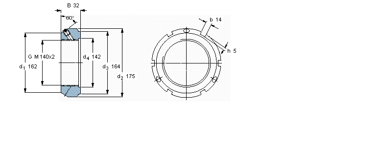 SKF 帶鎖緊銷的KMT精密鎖緊定螺母KMT28樣本圖片